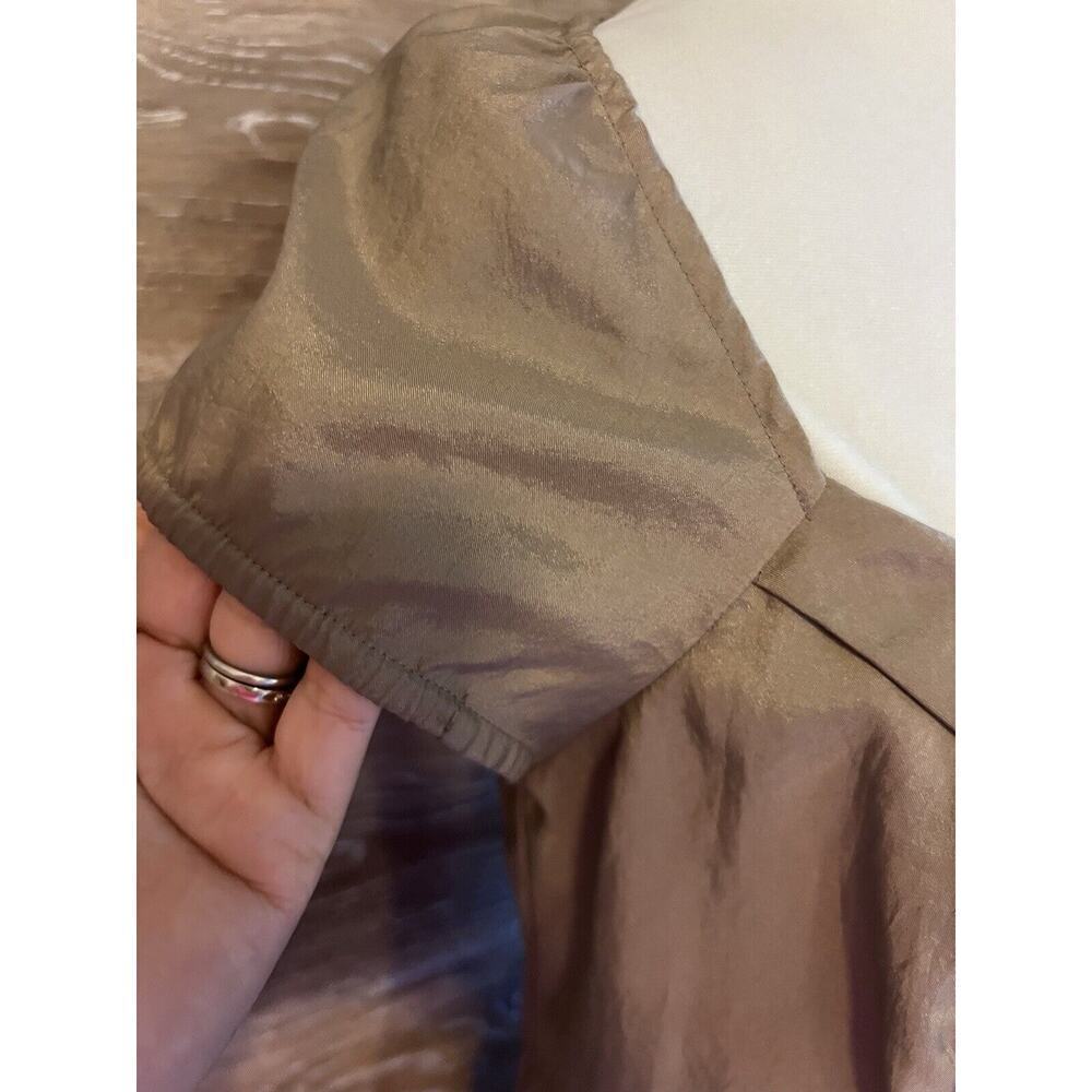 Anthropologie Maeve Dress Peter Pan Collar Short Brown Size 4 - Picture 3 of 11